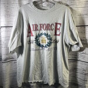 Vintage Air Force Shirt Mens XL Gray  Maxwell AFB Base Aviation Military